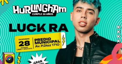 Luck Ra se presenta gratis en Hurlingham este 28 de diciembre