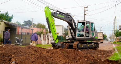 Nueva obra de asfalto en Parque San Martín
