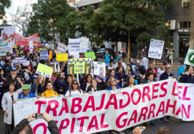 Los trabajadores del hospital Garrahan marcharon a Plaza de Mayo