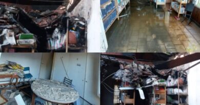 [Video] Incendio en la Biblioteca Popular de Villa Tesei dejó severos daños y piden ayuda para su reconstrucción