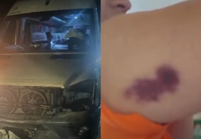 Susto en la Ruta 2: un chofer se habría quedado dormido y una combi con nueve mujeres perdió el control