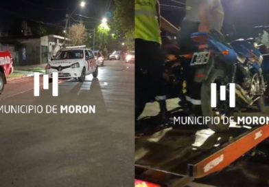 Operativo nocturno en Castelar: secuestraron 15 motos en controles en Plaza San Juan