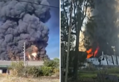 AHORA: Se incendia un depósito de pintura en Francisco Álvarez