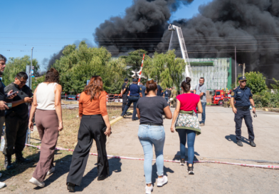 Se reavivó el fuego en el depósito de pintura de Francisco Álvarez