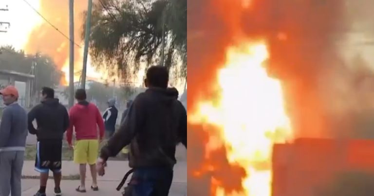 [Ahora] Incendio en un depósito de garrafas en Mariano Acosta: reportan explosiones