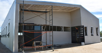 Avanza la construcción de un nuevo SUM en el Parque Deportivo El Palomar