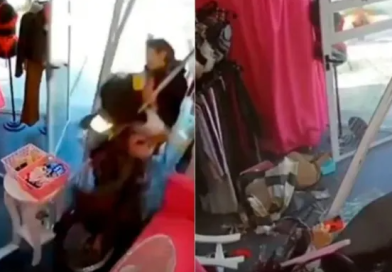 [Video] Una adolescente perdió el control de una moto y se incrustó en un local de Caseros