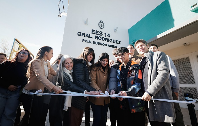 General Rodríguez: Kicillof inauguró dos nuevos edificios para escuelas secundarias
