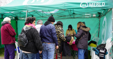 Merlo desplegó un operativo de asistencia integral para personas en situación de calle