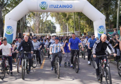 Ituzaingó: Pablo Descalzo encabezó la primera bicicleteada “Por la Memoria”